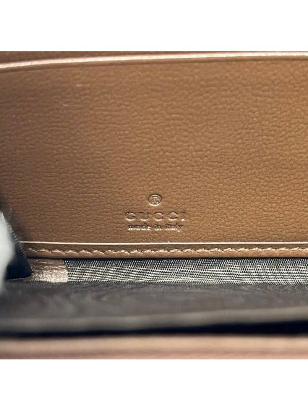 Gucci Zip Around Wallet Beige Brown Horsebit Leather GG Canvas Zipper - Picture 5 of 10